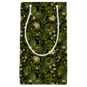 Frühling Grün-Goldmuster Kleine Geschenktüte (Vorderseite)