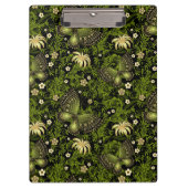 Frühling Grün-Goldmuster Klemmbrett (Vorderseite)