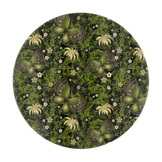 Frühling Grün-Goldmuster Schneidebrett (Vorderseite)