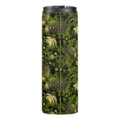 Frühling Grün-Goldmuster Thermosbecher (Rückseite)