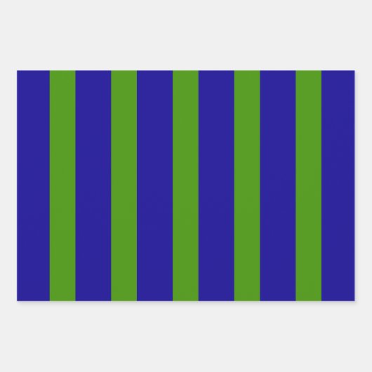 Frühling Grün und Blau Geschenkpapier Set (Vorderseite)