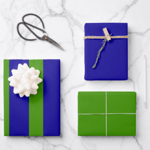 Frühling Grün und Blau Geschenkpapier Set