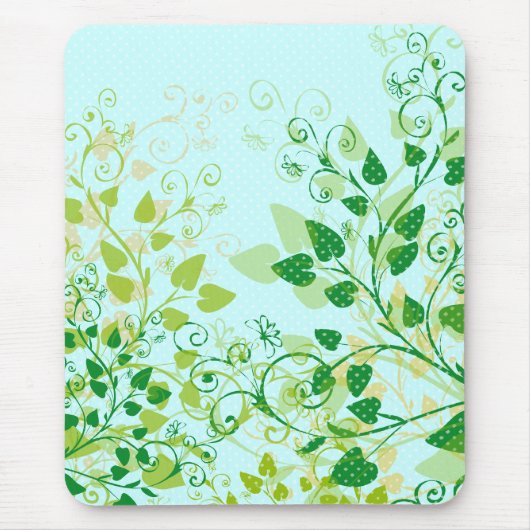Frühling grünes Blumenmousepad Mousepad (Vorne)