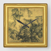 Frühling, Guo Xi Malerei, Gerahmt Quadratische Wanduhr (Vorderseite)