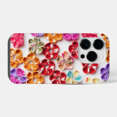 Frühling Handmade genähte Stoffblumen Mehrfarbig  iPhone Hülle (Rückseite (Horizontal))