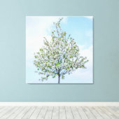 Frühling - Happy Oaster Leinwanddruck (Insitu (Holzboden))