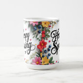 Frühling: "HAPPY SPRING" Kaffeetasse (Mittel)