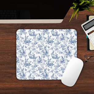Frühling Hase Blau Chinoiserie Mousepad