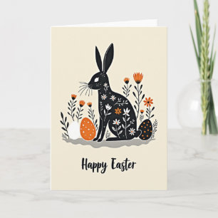 Frühling-Hasen-Kunstkarte im festlichen Stil Karte