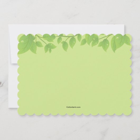 Frühling hat entsprungene Einladung (Rückseite)