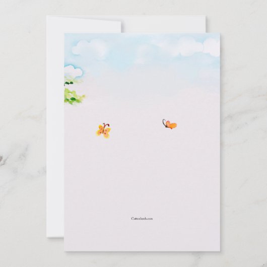 Frühling hat Frühling Einladung (Rückseite)