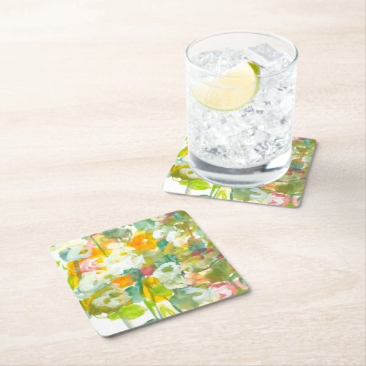 Frühling hat Frühling II Rechteckiger Pappuntersetzer (Vor Ort)