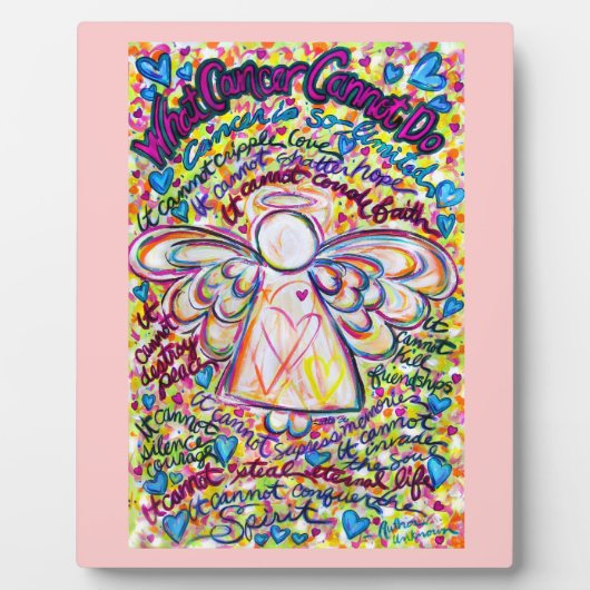 Frühling Herz Krebs Engel Malerei Gedicht Plaque Fotoplatte (Vorderseite)