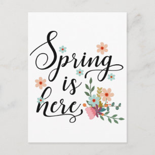 Frühling hier postkarte