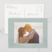 Frühling Hochzeit Foto Danke Postkarte (Vorne/Hinten)