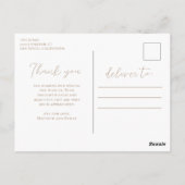 Frühling Hochzeit Foto Danke Postkarte (Rückseite)
