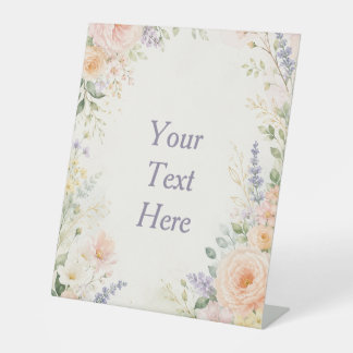 Frühling Hochzeit Tischschild Garten Sockelschild