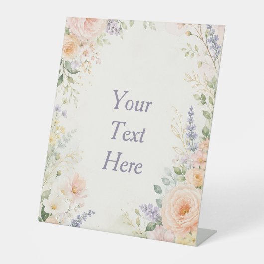 Frühling Hochzeit Tischschild Garten Sockelschild (Vorderseite)