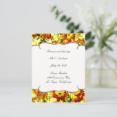 Frühling Hochzeitsempfang Karte (Stehend Vorderseite)
