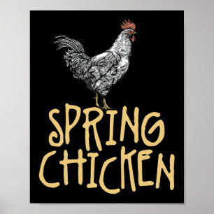 Frühling Huhn Alter Witz Geburtstag Senior Gag Gr Poster