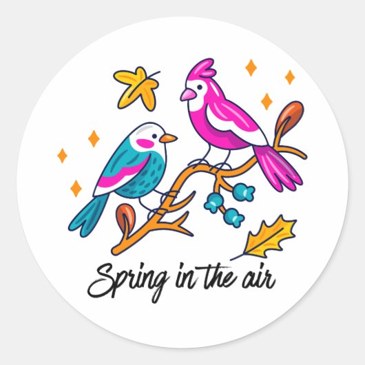 Frühling im Air Classic Round Aufkleber (Vorderseite)