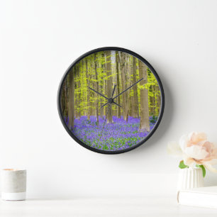 Frühling im blauen Wald Uhr