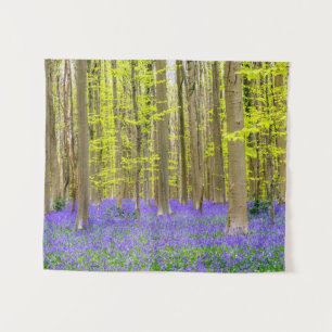 Frühling im Blauen Wald Wandteppich
