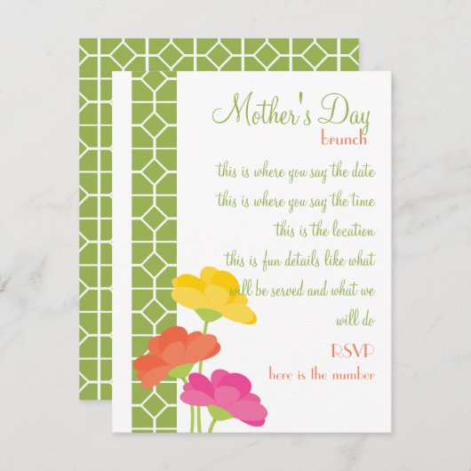 Frühling im Blut Einladung (Vorne/Hinten)