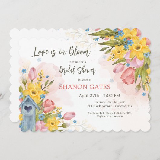 Frühling im Blut Einladung (Vorne/Hinten)