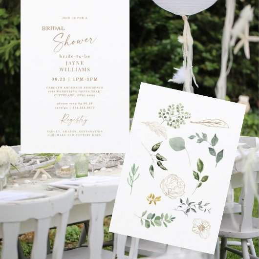 Frühling im botanischen Brautparty Einladung