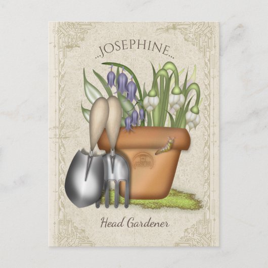 Frühling im Garten Postkarte (Vorderseite)