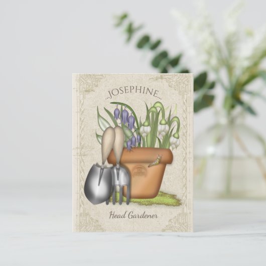 Frühling im Garten Postkarte (Stehend Vorderseite)