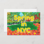 Frühling im NYC Dankeschön Card Dankeskarte (Vorne/Hinten)