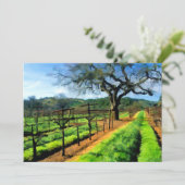 Frühling im Weingarten Einladung (Stehend Vorderseite)