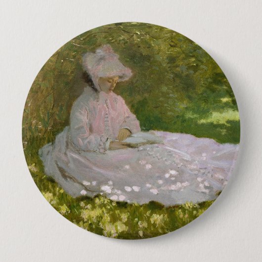 Frühling, impressionistisches Porträt, Claude Mone Button (Vorderseite)