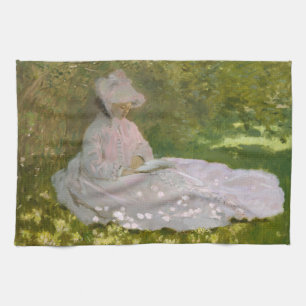 Frühling, impressionistisches Porträt, Claude Mone Geschirrtuch