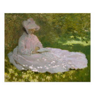 Frühling, impressionistisches Porträt, Claude Mone Poster