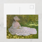 Frühling, impressionistisches Porträt, Claude Mone Postkarte (Vorne/Hinten)