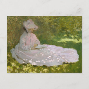 Frühling, impressionistisches Porträt, Claude Mone Postkarte