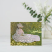 Frühling, impressionistisches Porträt, Claude Mone Postkarte (Stehend Vorderseite)