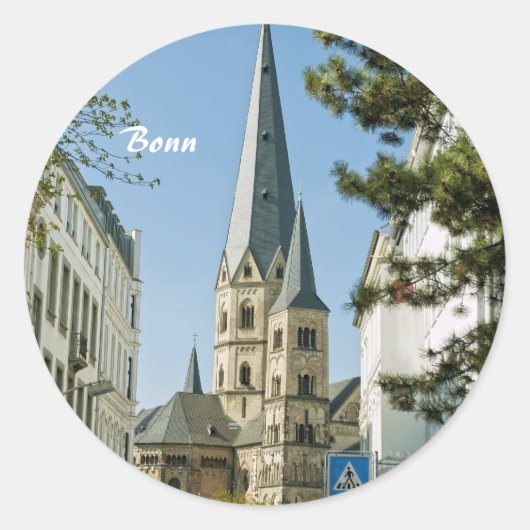 Frühling in Bonn Runder Aufkleber (Vorderseite)