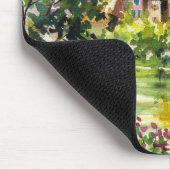 Frühling in der kleinen Stadt auf dem Fluss Mousepad (Ecke)
