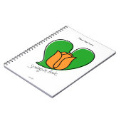 Frühling in der Liebe - Orangefarbene Tulpen Notizblock (Linke Seite)