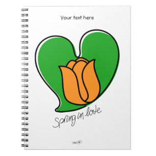 Frühling in der Liebe - Orangefarbene Tulpen Notizblock