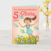 "Frühling in der Luft" Enkeltochter-Alterskarte Karte (Gelbe Blume)