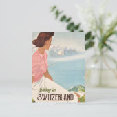 Frühling in der Schweiz Postkarte (Stehend Vorderseite)