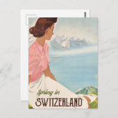 Frühling in der Schweiz Postkarte (Vorne/Hinten)