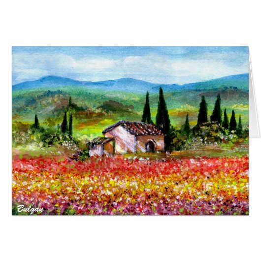 FRÜHLING IN DER TUSKANA-LANDSCHAFT (Vorderseite (Horizontal))