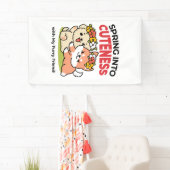 Frühling in Farbe - Adorable Hunde Illustration Banner (Insitu)