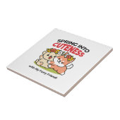 Frühling in Farbe - Adorable Hunde Illustration Fliese (Seite)